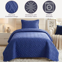2-Piece Twin Quilt Set, Black. view 55