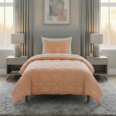 2PC Velvet Twin Quilt Set
