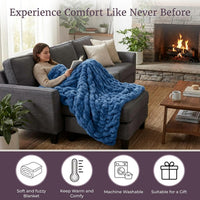 Oversized Ruched Faux Fur Blanket view 18