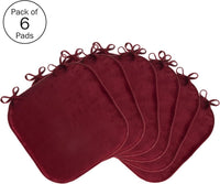 Plush Chair Cushions - 6-Pack Memory Foam Pads for Dining view 4
