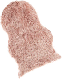 Sheepskin Throw Rug - Faux Fur 2x3-Foot High Pile Soft view 2
