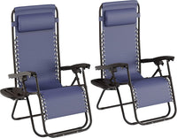 Set of 2 Zero-Gravity Chairs - Folding Patio Furniture view 1