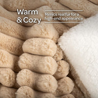 Faux Fur Throw Blanket - 60x70-Inch Twin Blanket for Couch view 5