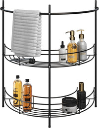 Pedestal Sink Organizer, Silver, 21.25" x 11" x 23.25" view 7