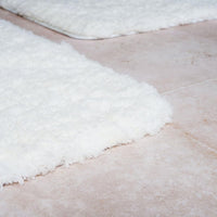 3 Piece Super Plush Non-Slip Bath Mat Rug Set - White view 5