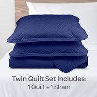 2-Piece Twin Quilt Set, Black. view 56