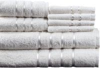 8PC Plush Bathroom Towels Set, 27.5"x57.25"x0.25" view 1
