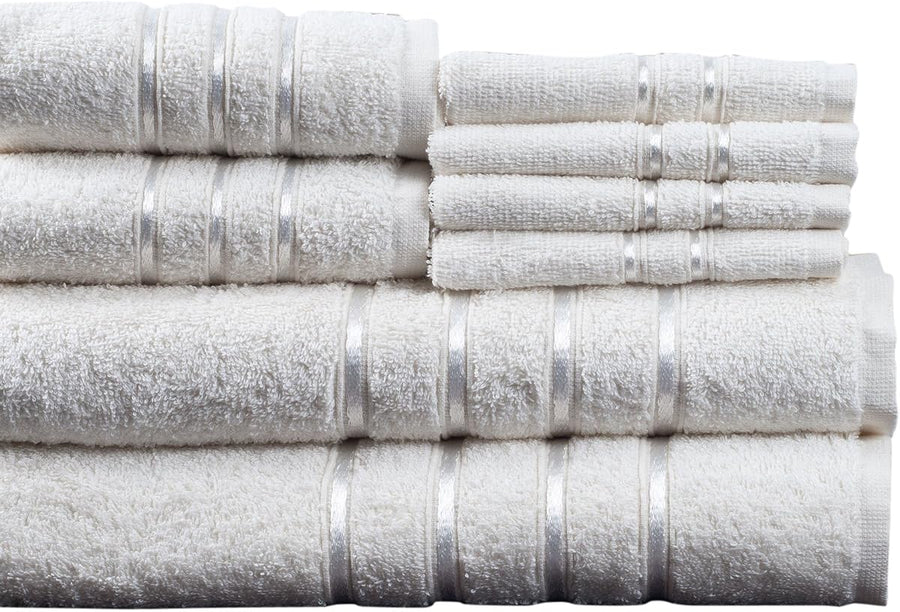 8PC Plush Bathroom Towels Set, 27.5"x57.25"x0.25" &mdash; Lavish Home