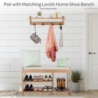 Coat Rack with Shelf and 4 Hooks view 11