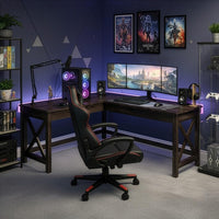 Computer Desk for Home Office, Dark Gray view 5