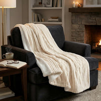 Faux Fur Throw Blanket - 60x70-Inch Twin Blanket for Couch view 7