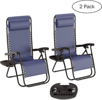 Set of 2 Zero-Gravity Chairs - Folding Patio Furniture view 3