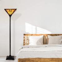 Tiffany Style Floor Lamp, Black view 4
