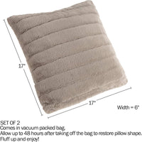 2-Pack Decorative Pillows, 17", Gray, Solid view 2
