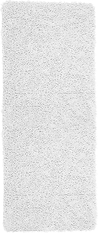 Memory Foam Shag Bath Mat (24x58), White view 4