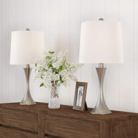 Table Lamps - Set of 2 Mid-Century Modern Lights with Metal view 1