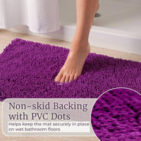 2 Piece Bathroom Rug Set, Purple view 4