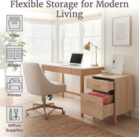 2 Drawer File Cabinet, 15.75 x 20 x 24.5 inches view 2