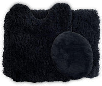 3-Piece Bathroom Rug Set, 1'8" x 2' (Rectangle & Round) view 3
