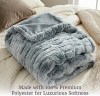 Oversized Ruched Faux Fur Blanket view 5
