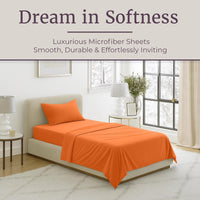 3-Piece Brushed Microfiber Twin Sheet Set, Purple view 31