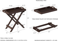 End Folding Modern Minimalist Wooden Contemporary Side Table view 5