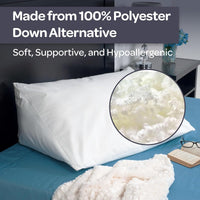 Wedge Pillow, White, 30" x 12" x 18" view 5
