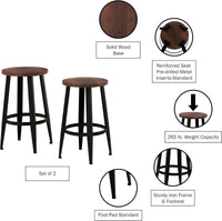 Counter Height Stools-Backless Kitchen or Dining Room Metal view 3