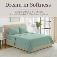 3-Piece Brushed Microfiber Twin Sheet Set, Purple view 8