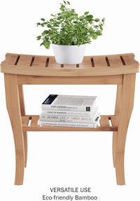 Shower Bench-Water Resistant Natural Eco-Friendly Bamboo view 4