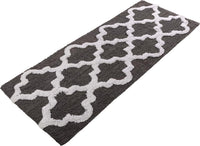 Bathroom Rug - 28x54.5in Long Non Slip Bath Mat with Trellis view 1