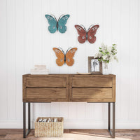 Butterfly Metal Wall Art, 3-Piece-Set view 5