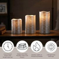 Set of 3 Flameless LED Candles with Remote view 4