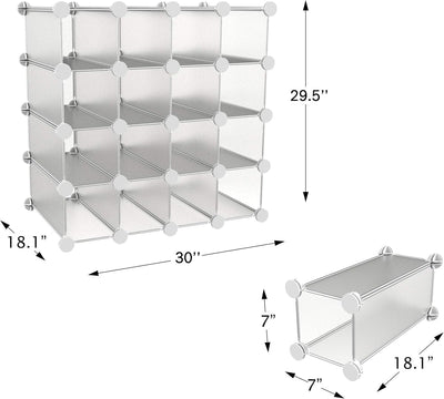 Cube Organizer 16 Cube Shelves with Interlocking