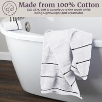 Bathroom Towels Set, Bathroom Accessories, White, Set of 6 view 5