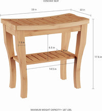 Shower Bench-Water Resistant Natural Eco-Friendly Bamboo view 3