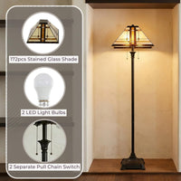 Tiffany Style Floor Lamp, 61" Floor Lamp view 4