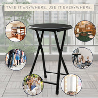 Folding Stool - Portable Backless Stool with 225lb Capacity view 6