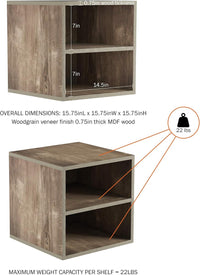 Cube Storage Organizer - 2-Shelf Modular Stackable Bookshelf view 3