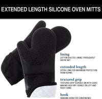 Silicone Oven Mitts - Extra Long Professional Quality Heat, 1 Pair view 5