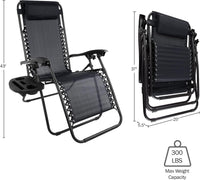 Zero Gravity Chairs - Set of 2 Outdoor Chairs with Side Tables view 3