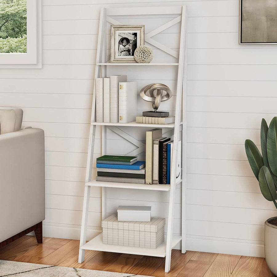 4-Tier Ladder Bookshelf, Engineered Wood &mdash; Lavish Home