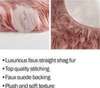 Sheepskin Throw Rug - Faux Fur 2x3-Foot High Pile Soft view 4