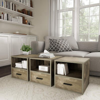 Side Table with Storage, Brown view 11