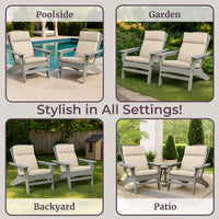Outdoor Chair Cushions Set of 2-45x21.5x3in High Back Outdoor view 4