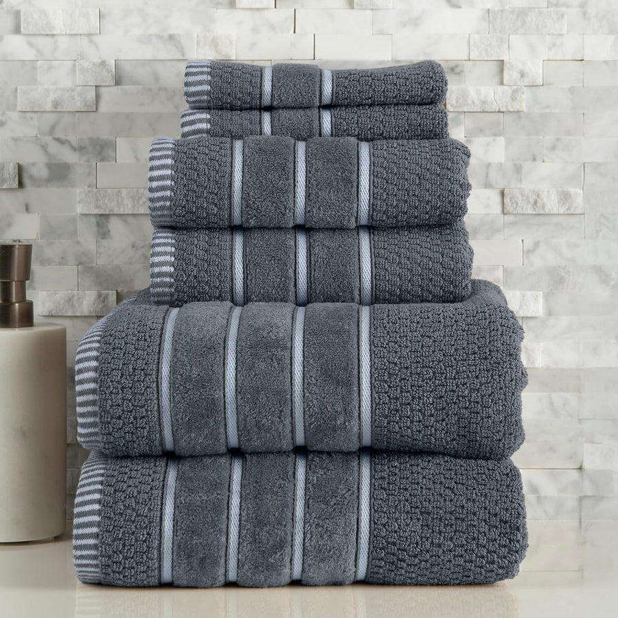 Luxury Cotton Towel Set, Silver Gray &mdash; Lavish Home