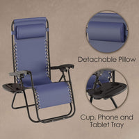 Set of 2 Zero-Gravity Chairs - Folding Patio Furniture view 4