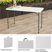 Indoor/Outdoor Portable Folding Table, Black, 2.5ft view 9