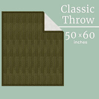 Cable Knit Throw Blanket for Couch, Sofa, or Bed view 24