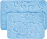 2 pc Memory Foam Bath Mat Set by Bedford Home -Coral Fleece, Large view 3